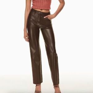 Wilfred- The Melina Pant- High-Waisted Vegan Leather Pants